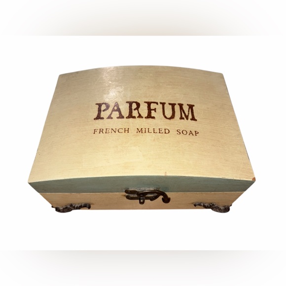 Other - Vintage Style Parfum French Milled Soap Wooden Storage Box Decorative Chest